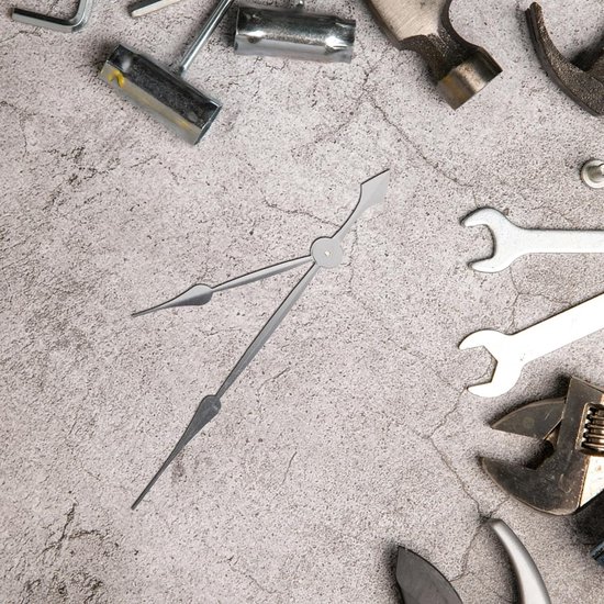 10 Stuks Delige Zilveren Aluminium Wijzers met Lange As voor Wandklok DIY Vervangingsonderdelen voor Grote Decoratieve Geschikt voor Woonkamer Kantoor Slaapkamer — afbeelding 5