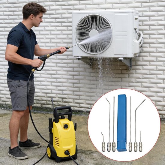 Hogedrukreiniger Nozzle Kit 6 Stuks RVS Quick Connect — afbeelding 4