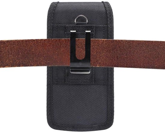 Belt Holster with Metal Clip and Card Holder voor Intex Elyt-e7 - Black — afbeelding 2
