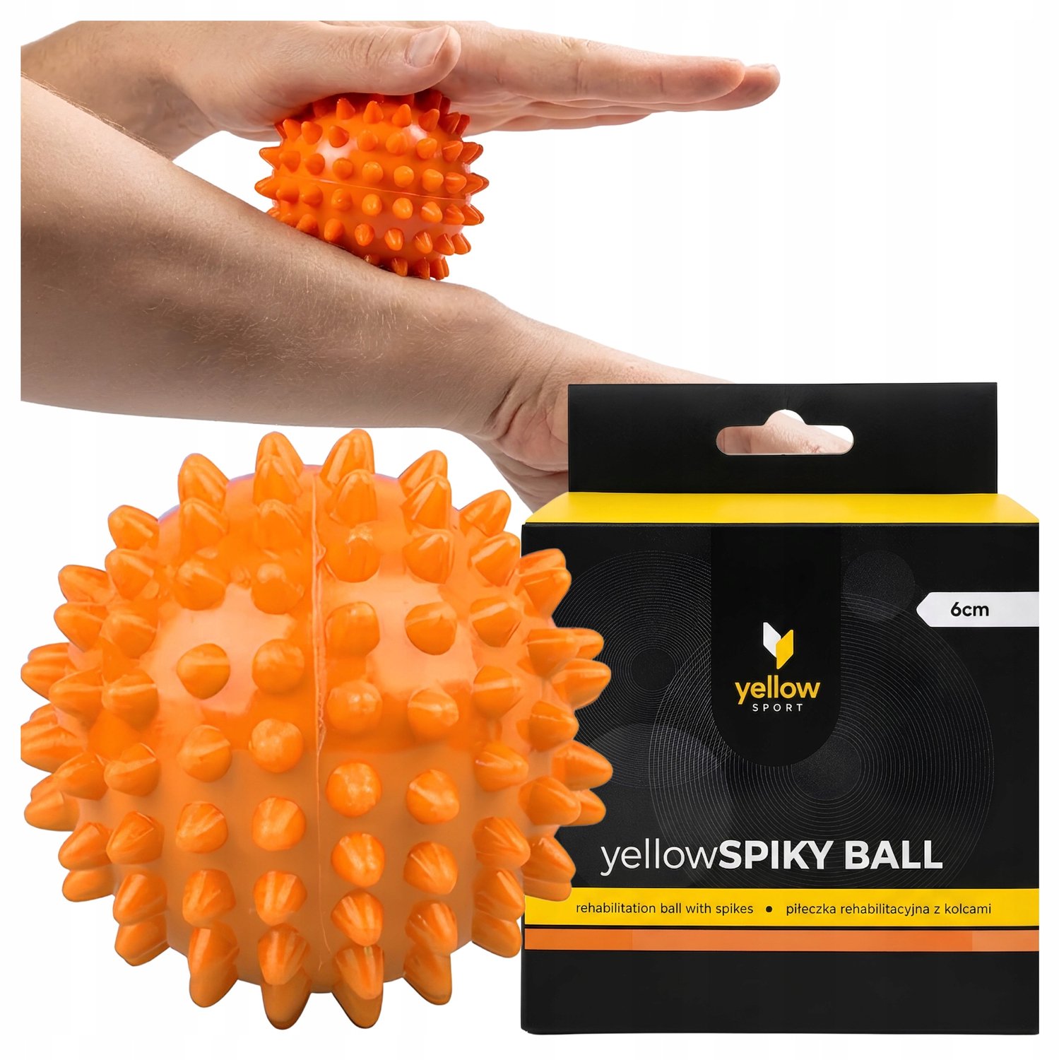 Sensomotorische massagebal met stekels, 6 cm PVC