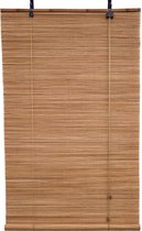 Bamboebaas® bamboe rolgordijn Luca - Bruin - 70x160 cm - Natuurlijke look - Zonwerend - Duurzaam bamboe - Lichtdoorlatend - Geschikt voor binnen en buiten - Eenvoudige montage