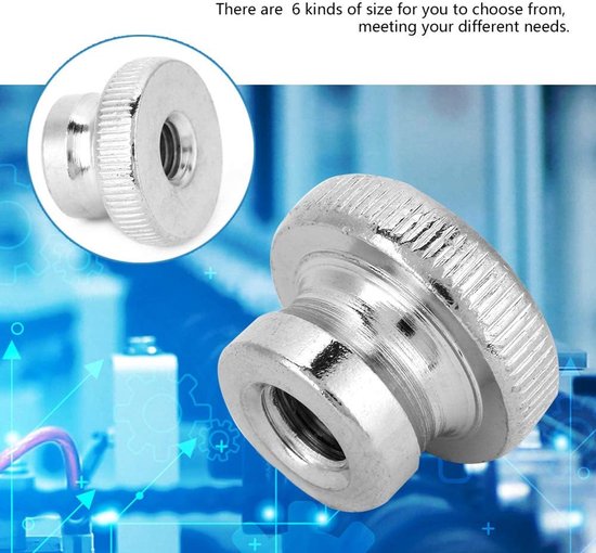 lyrlody Gebedde Duimmoeren Assortiment Kit, M3 M4 M5 M6 M8 M8 M10 Vergulde Koolstofstalen Hand met Kegel de Duimmoeren, Kurled Duim voor 3D -printer Onderdelen Gereedschapskasten Kasten, Wijd (M8 (2 — afbeelding 4