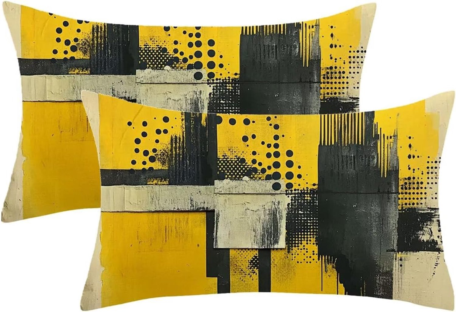 Kussensloop, 30 x 50 cm, mosterdgeel, antiek patroon met onzichtbare ritssluiting, rechthoekig, fluweel, voor thuis, woonkamer, bank, decoratie, cadeau voor dames, model 1070