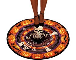 Illusie Tapijt Rond Tapijt Pompoen Schedel Ghost Print Decoratie
