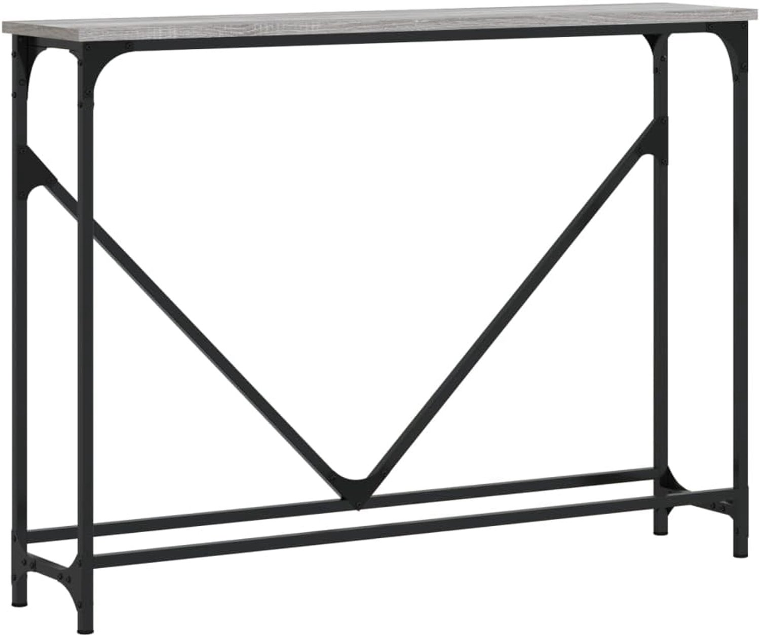 Consoletafel grijs Sonoma eiken 102x22,5x75 cm met metalen frame