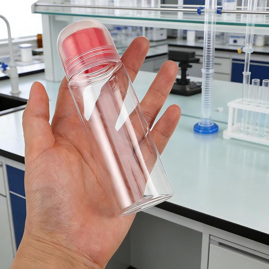 20 stuks plastic knijpflesjes - 100 ml/3,4 oz navulbare doseerflesjes met maatdop voor vloeibare chemicaliën - lege flesjes voor laboratoriummonsters, ideaal voor op reis — afbeelding 3