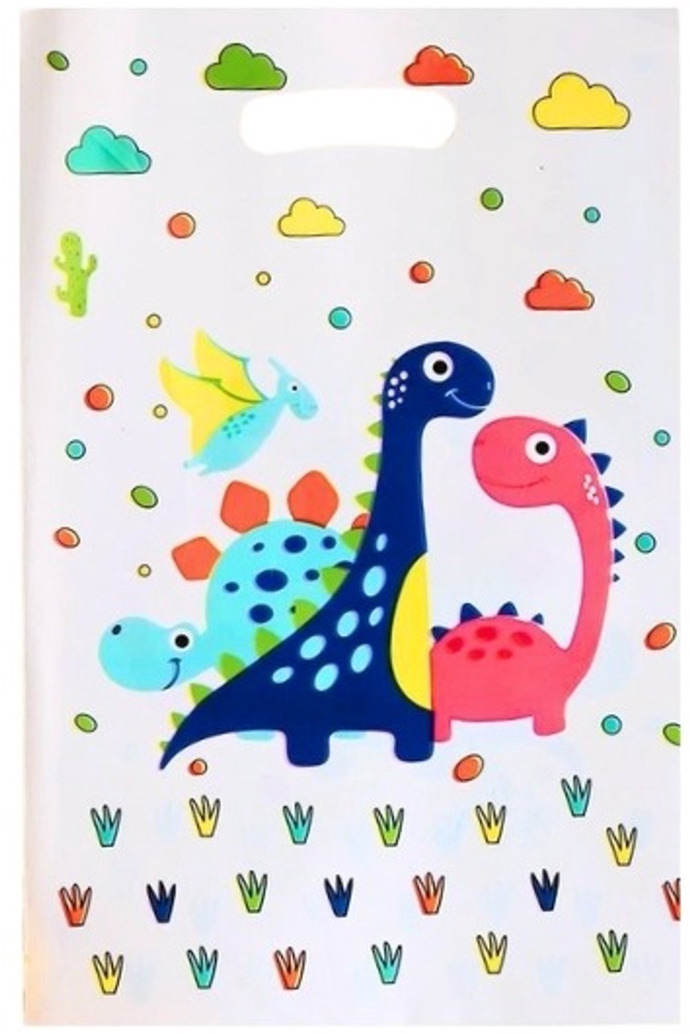 Uitdeelzakjes Dino - 16,5x25cm - 12 stuks