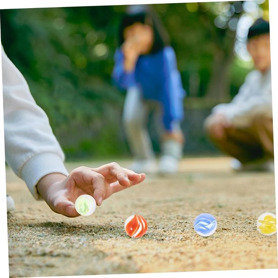 100 Stuks Gekleurde Glazen Knikkers met Heldere Patronen Ronde Decoratieve Knikkers voor Spelletjes Vissenkom Kindertoys Veelzijdige Glazen Kralen Cadeau — afbeelding 5