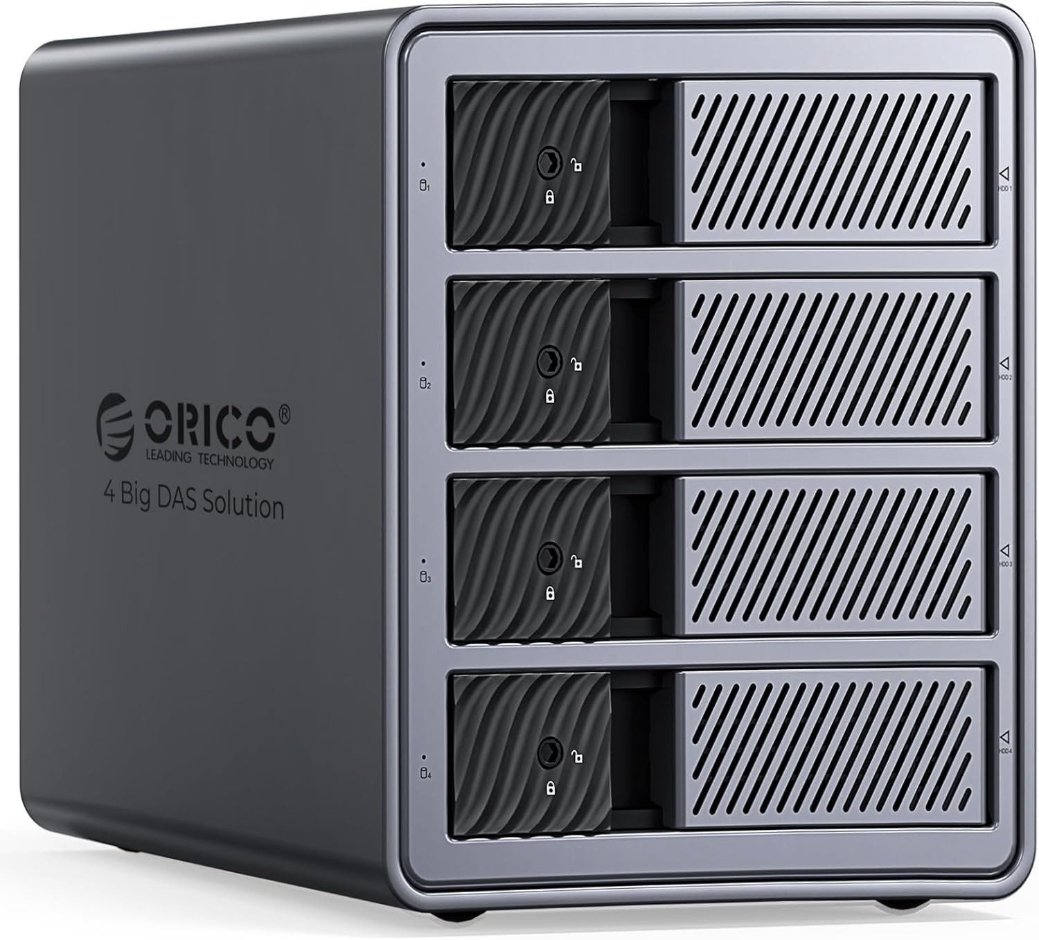 Aluminium behuizing voor 4 harde schijven, USB 3.0 naar SATA externe docking station voor 3.5" HDD tot 22TB, ondersteunt RAID 0/1/5/10 en snelle gegevensoverdracht