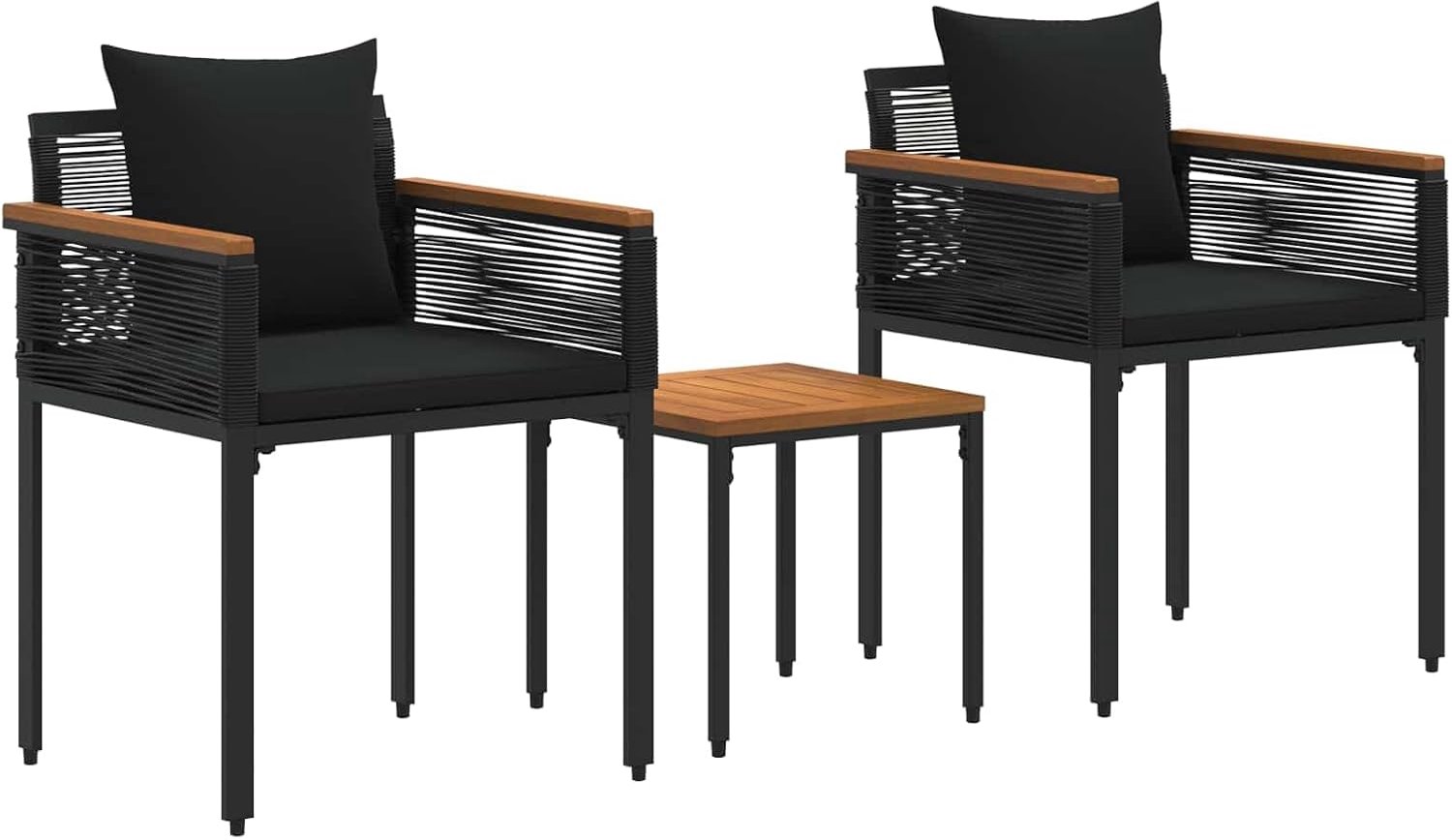 Tuinmeubelset met kussens van synthetisch rotan