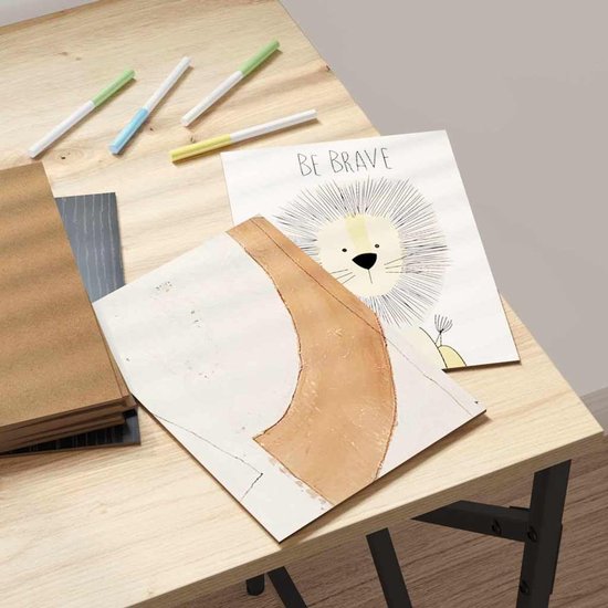 150 stuks decoratieve platen 21 x 30 cm zwart eikenlook, doe-het-zelf wandpanelen voor creatieve knutselprojecten, houten platen set — afbeelding 4