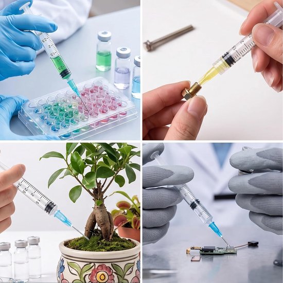 100 stuks 3 ml spuiten 23G 25 mm afzonderlijk verpakt met schaal voor — afbeelding 5