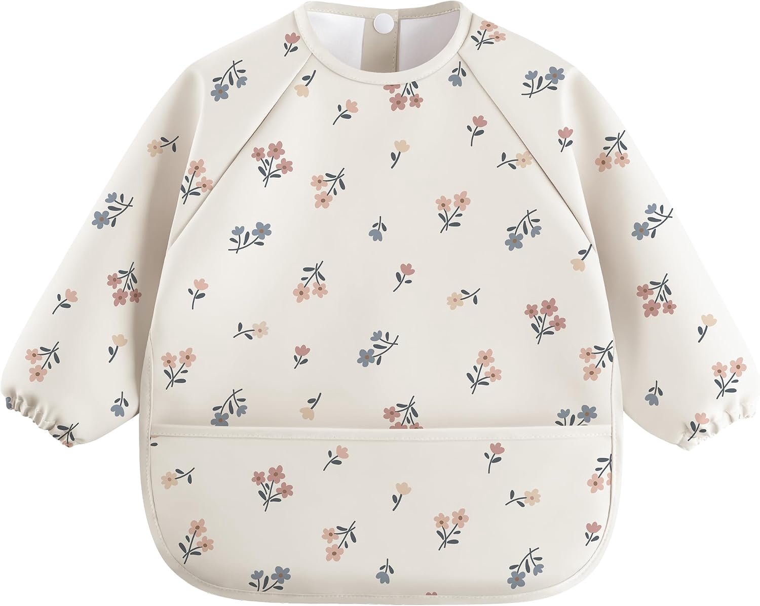 Bearmoss slabbetje met lange mouwen voor baby's, slabbetje voor de overgangsfase met lange mouwen & BLW, zacht - ShopVlot