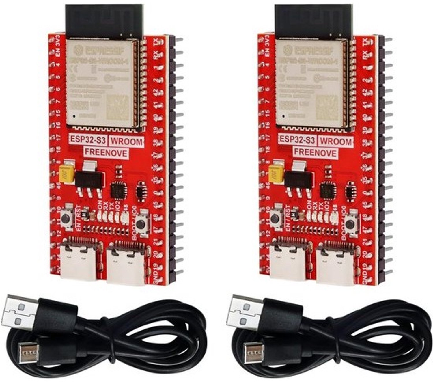 Krachtig ESP32-S3-ontwikkelbord - Dual-core microcontroller met draadloze connectiviteit - 2 stuks