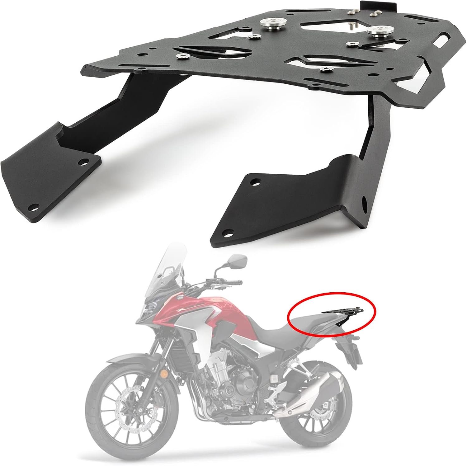 PSLER Luggage carrier, rear carrier, motorcycle accessories for CB500X 2013-2023 and for CB400X 2021-2023 - ShopVlot