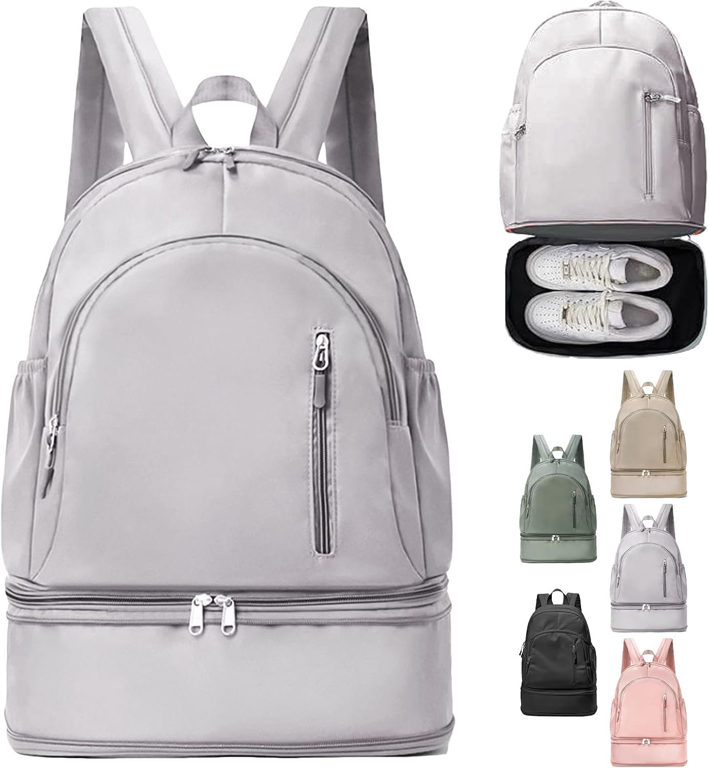 Gym Backpack Women Men Sports Backpack with Shoe Compartment and Wet Bag,Waterproof Gym Bag,Backpack Men Gym - ShopVlot