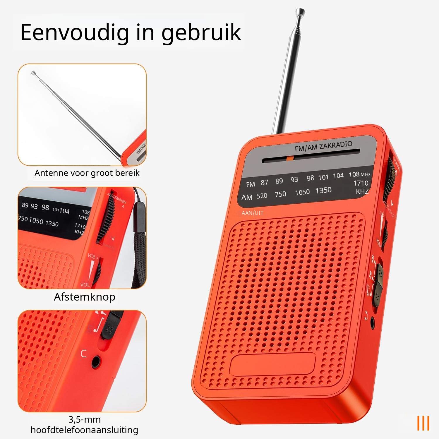 Warmara Noodradio op Batterijen - Noodradio - Radio Noodpakket - Zwart - 42cm x 12cm x 25cm