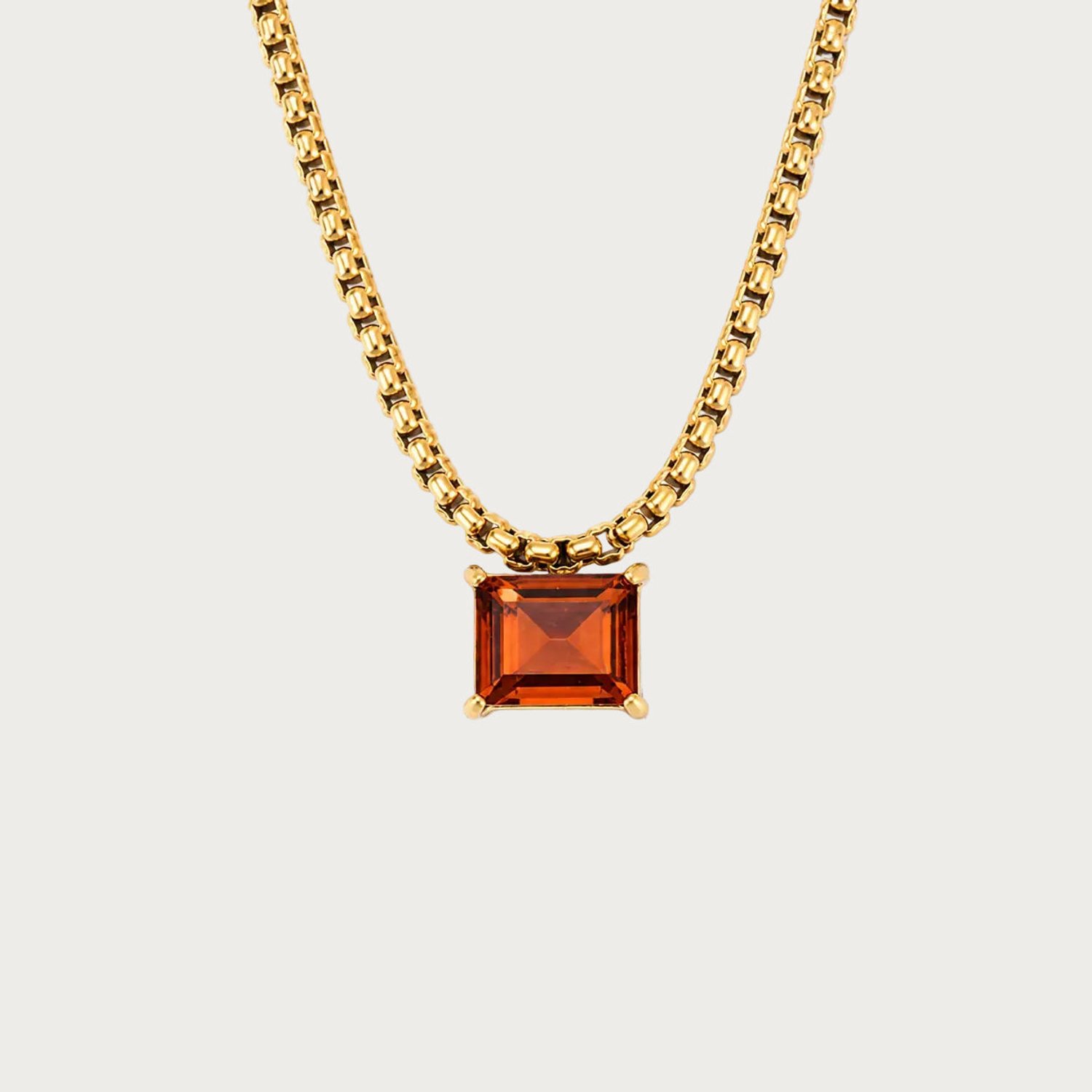 Elara - Geboortesteen Ketting – Stainless Steel - Jewellery by Mae