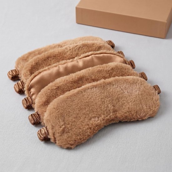 12 Stuks Pluche Slaapmaskers voor Meisjes Zacht Kort Pluche Blinddoek met Volledige Lichtblokkering Comfortabele Cartoon Oogmaskers voor Reizen Middagdutjes Nachtelijk Gebruik — afbeelding 5