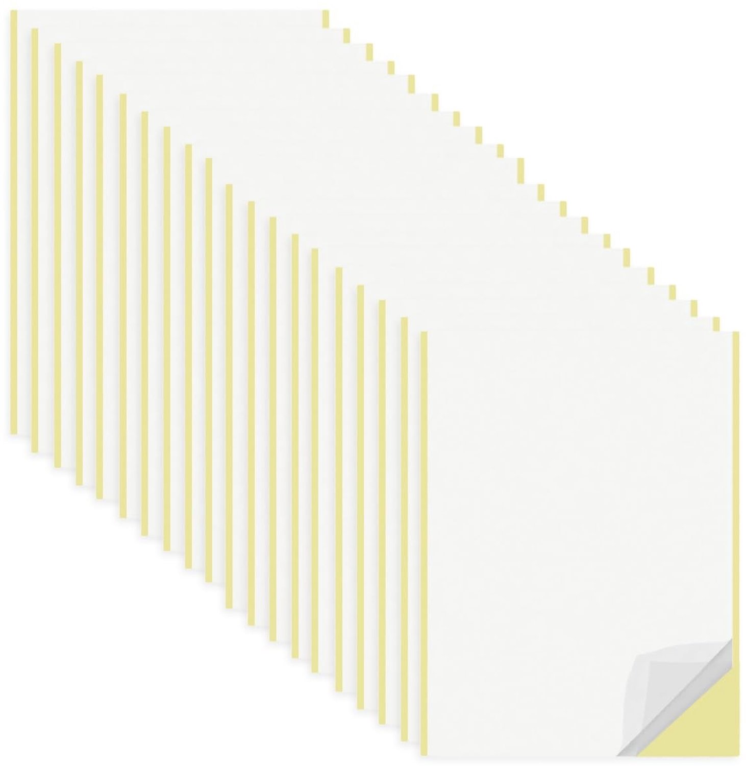 Set van 20 Dubbelzijdige Hechtingsfilms A4, Transparante Hechtband voor Creatieve Klussen, Sterke Dubbelzijdige Plakbladen voor Thuisdecoratie en DIY Projecten (21 x 29 cm)