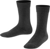 FALKE Comfort Wool eenkleurig wol sokken kinderen grijs - maat 27-30