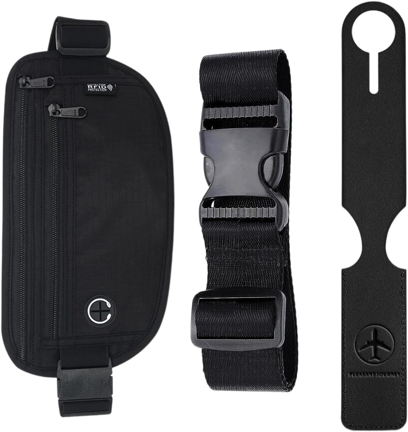 Heuptas - Zwart - 27 x 15 x 0,5 cm - Waterdichte RFID-blokker Heuptas - Voor Dames en Heren