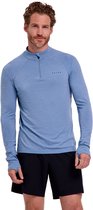 FALKE Running Warm vochtregulerend wol functioneel materiaal shirt met lange mouwen heren blauw - maat M