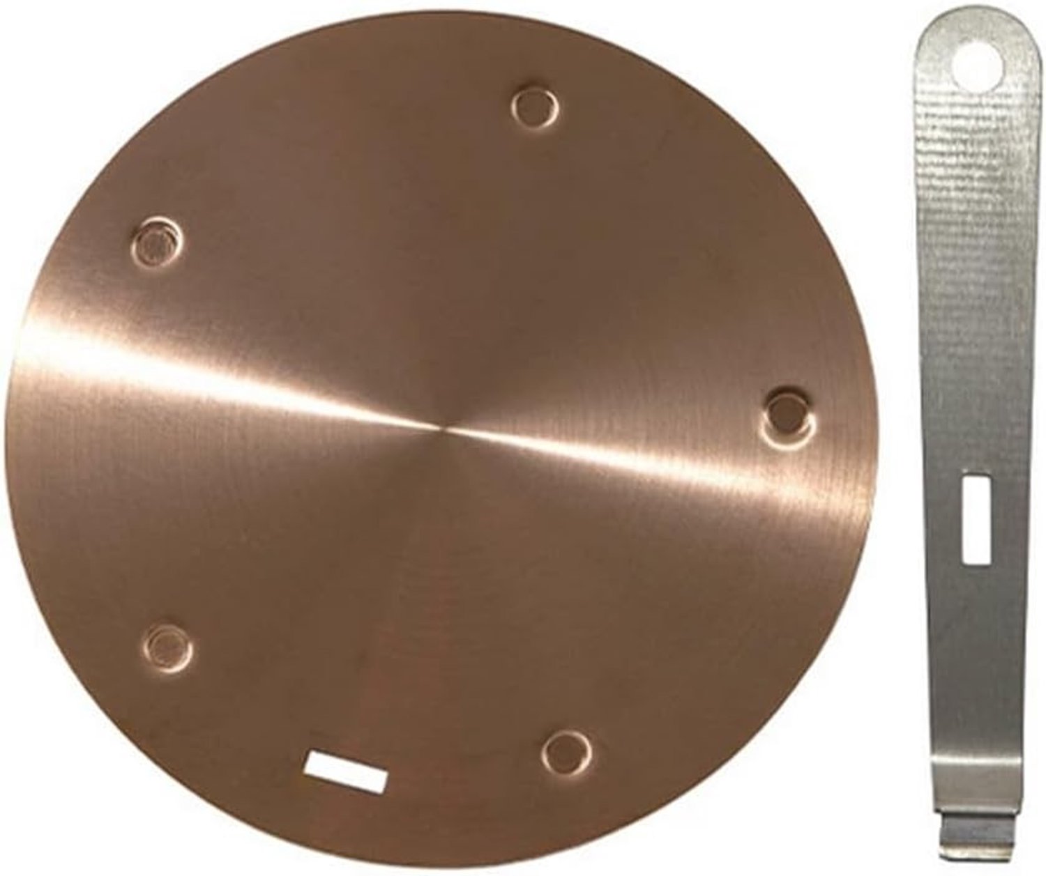 Warmteverdelingsplaat voor inductiekookplaten, converterschijf met afneembare handgreep en isolerende functie (roségoud, 20 cm)