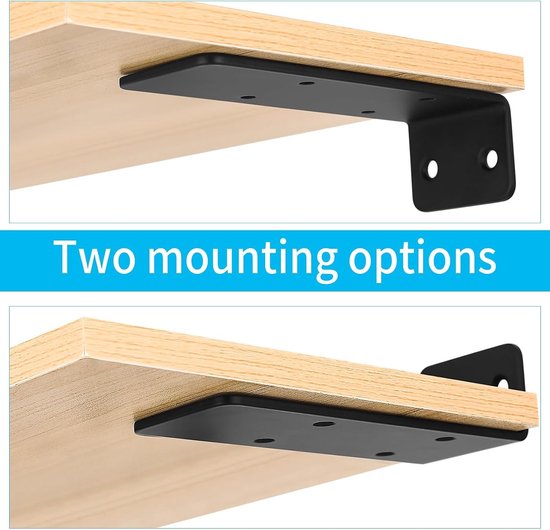 Set van 4 Onzichtbare Planksteunen, 14 cm Zware Steunen voor Wandmontage, Ideaal voor Drijvende Planken en Opbergruimte — afbeelding 3