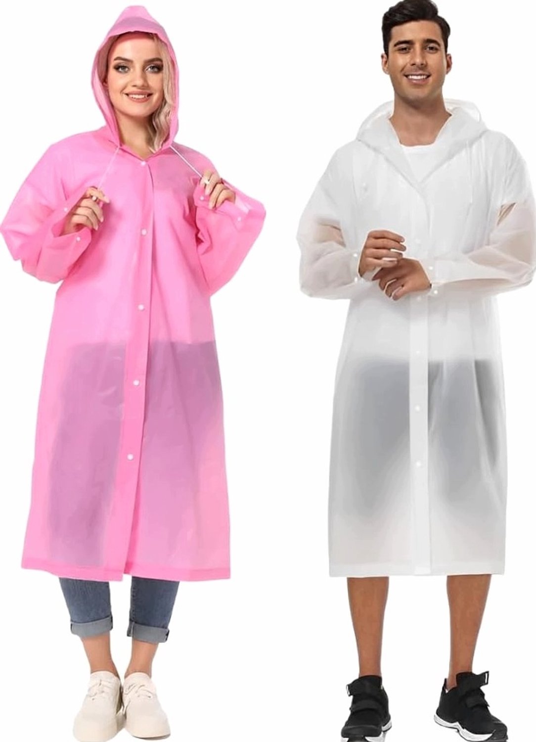 2x Waterdichte Regenponcho, Lichtgewicht & Draagbaar, Ideaal voor Noodgevallen