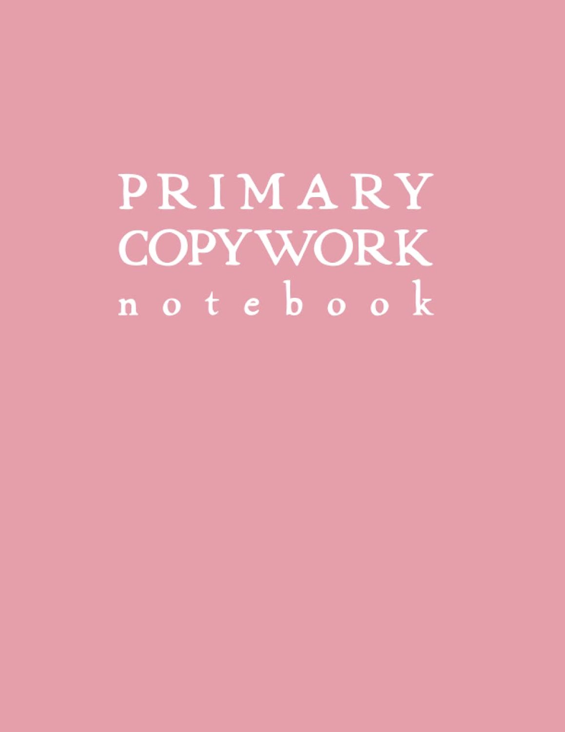 Primary Copywork Notebook: Light Pink Softcover Blank Lined Journal by schoolnest - ShopVlot