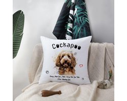 HUASHUZI Kussenhoes Cockapoo Cadeaus voor Liefhebbers Ornament voor Vrouwen Hond Decoraties Sierkussen Hoes Decoratie - ShopVlot