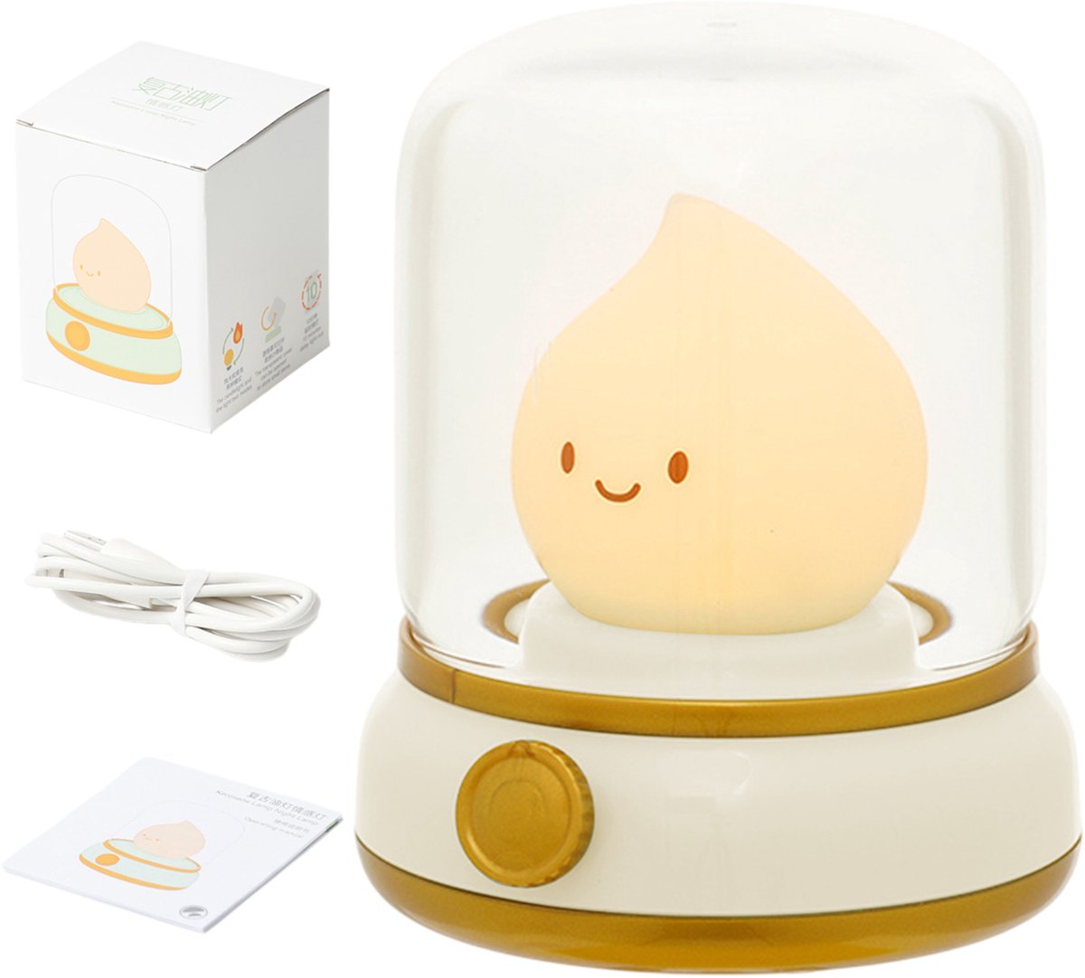 MAGICSHE Nachtlampje Babykamer - Leeslamp Slaapkamer Voor Volwassenen - Usb-Oplaadbaar - Met Timer - 2 Modi - Draadloos - Babynachtlampje Voor Kinderen, Voedingslicht Geel