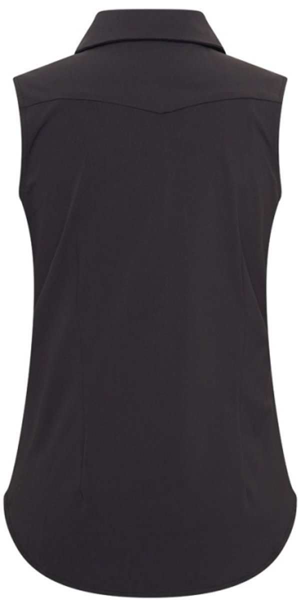 MI PIACE - Travel Blouse Mouwloos Uni 2299 Black - Maat : S