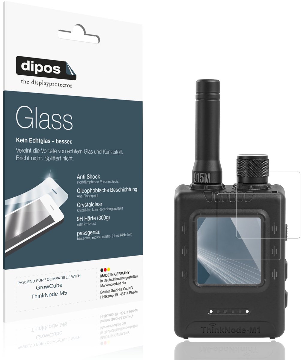 dipos – 2x Pantserfolie geschikt voor GrowCube ThinkNode M5 | 9H Screenprotector