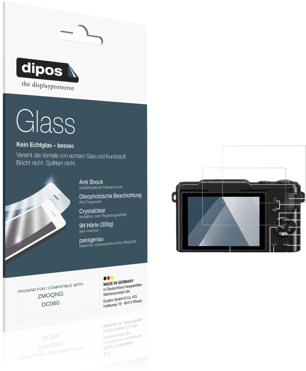 dipos – 2x Pantserfolie geschikt voor ZMOQNG DC060 | 9H Screenprotector