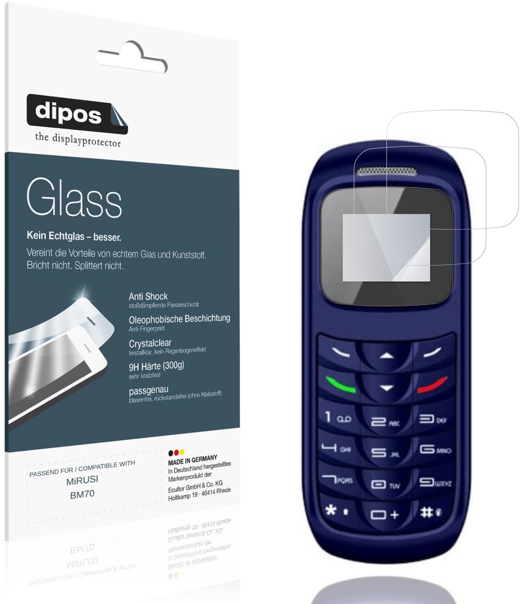 dipos – 2x Pantserfolie geschikt voor MiRUSI BM70 | 9H Screenprotector