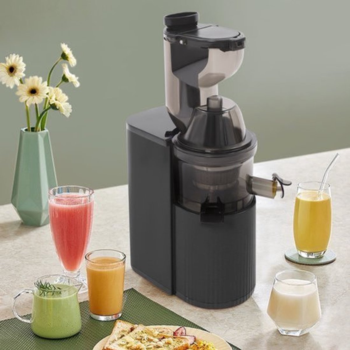 Sapcentrifuge Elektrische - 800 W Vermogen - 3.15 Inch Grote Mond - 500 ml Inhoud - Slow Juicer - Voor Fruit En Groente