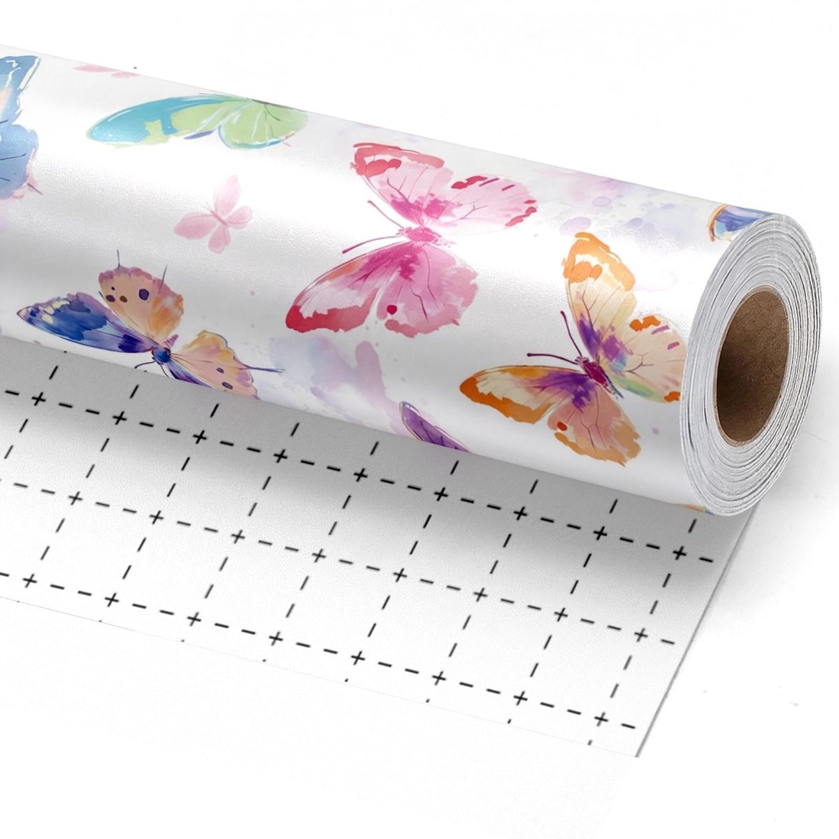 BIOBROWN Cadeaupapier voor meisjes, vlinders, 43 cm x 10 m - ShopVlot