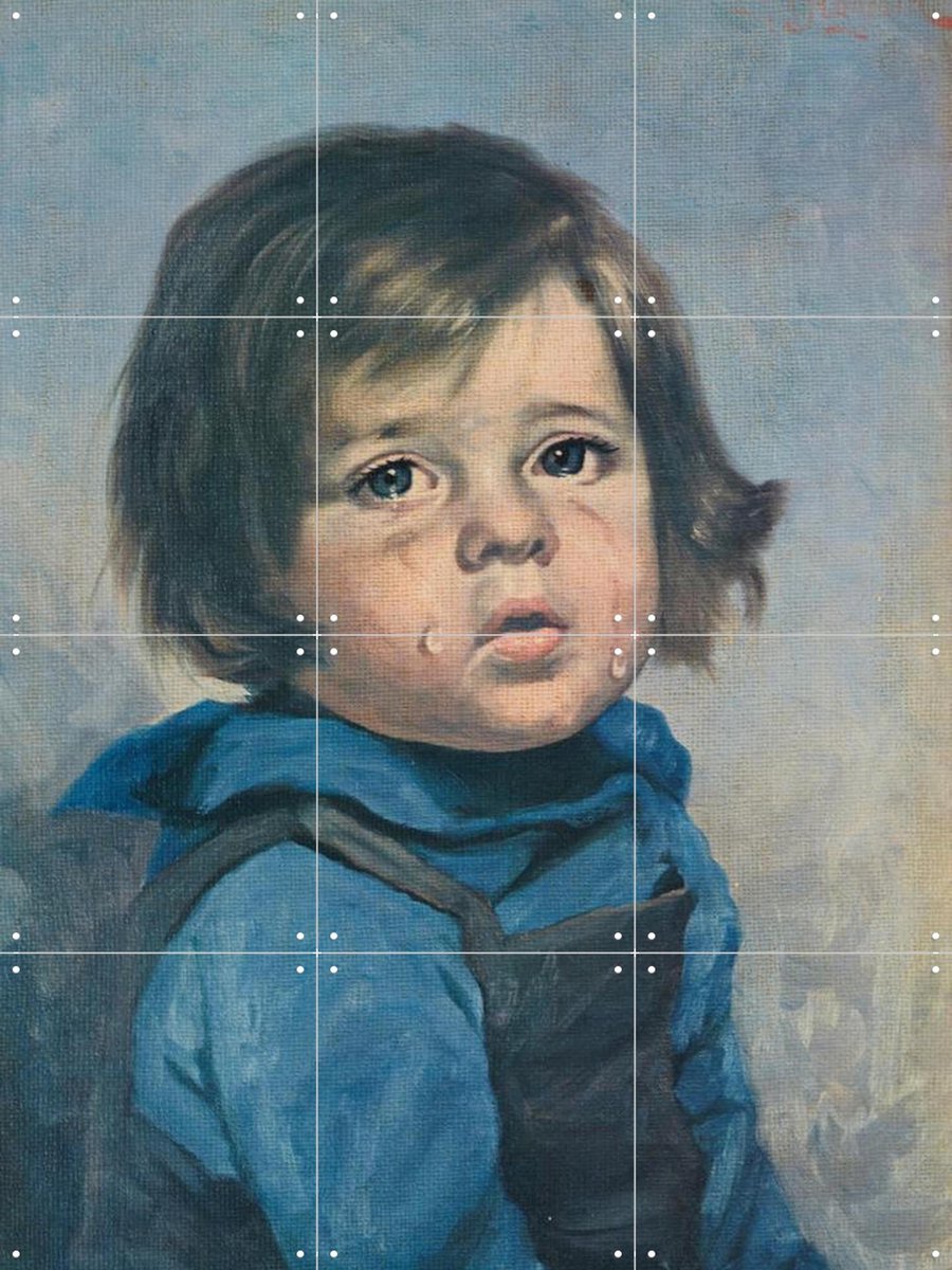 IXXI Zigeunerjongetje II, Made by IXXI - 60 x 80 cm - Gratis ophangtool - Grote wanddecoratie en posters - Vintage, Klassiek, Portretten