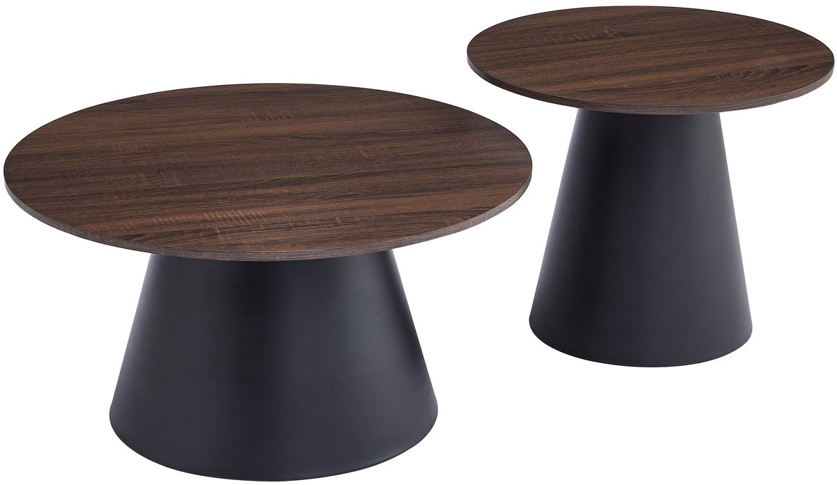 Selsey Lunnea – Salontafelset, notenhout, 80 cm