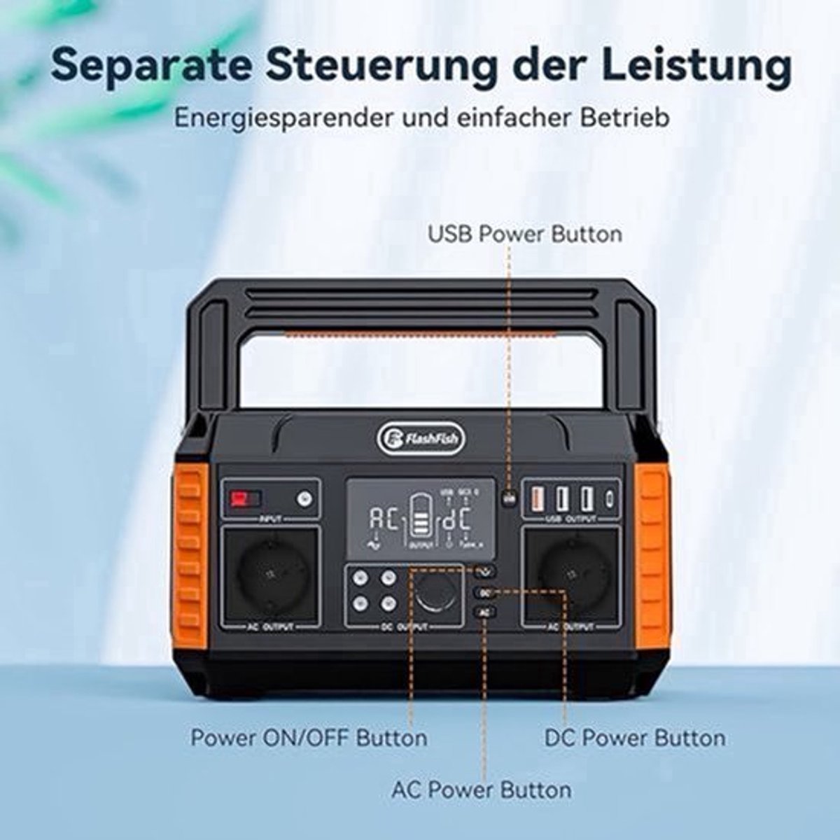 Draagbare Power Station – Mobiele Accu – Noodstroomunit – Camping Generator – Outdoor Batterij – 520Wh Capaciteit – Meerdere Poorten & Lichtgewicht ABS Behuizing