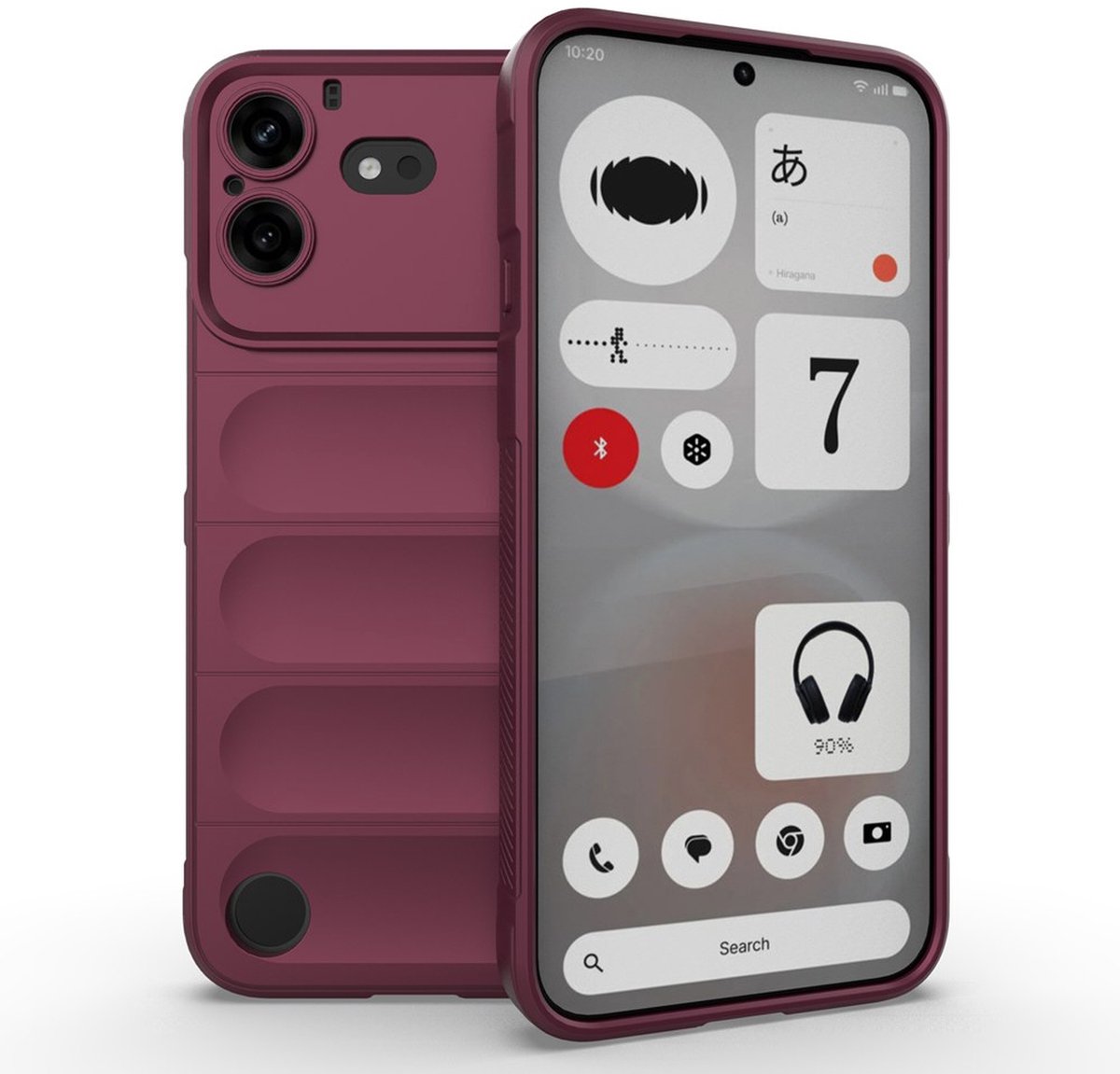 MobyDefend Hoesje - Geschikt voor Nothing Phone (4b) - TPU Gripcase - Donkerpaars