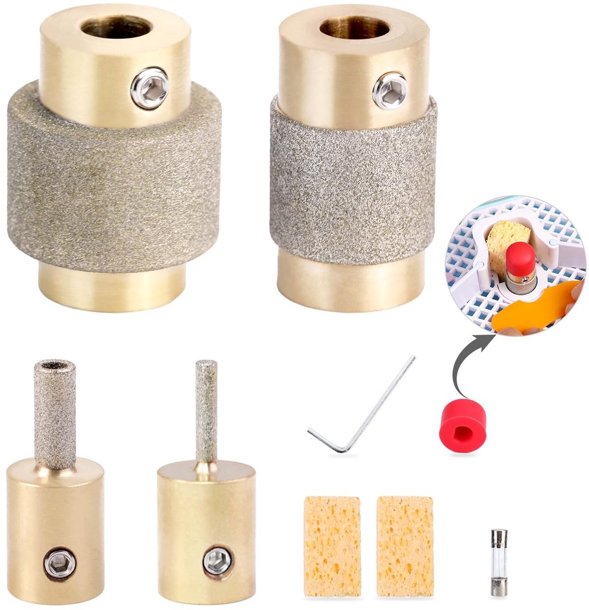 Combinatieset voor Diamantsnijgereedschap en Glasbewerking - Inclusief Snij- en Slijpgereedschap voor Kern- en Glasmateriaal