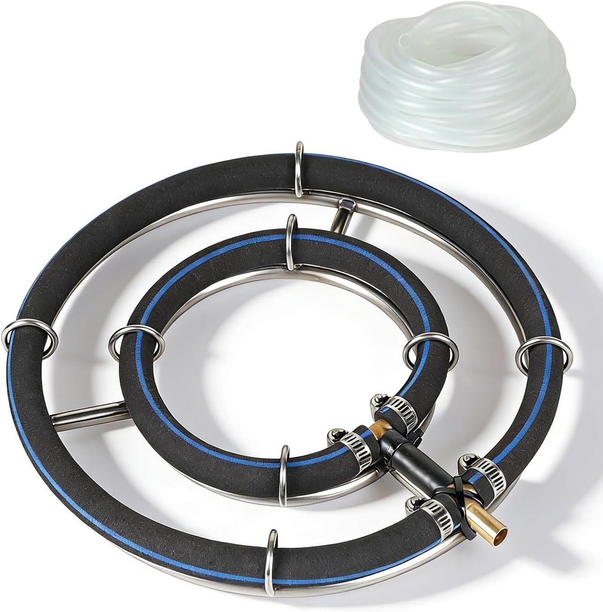 Luchtpomp ring voor vijver Ø 25 cm, inclusief 5 m slang voor optimale beluchting en zuurstofvoorziening