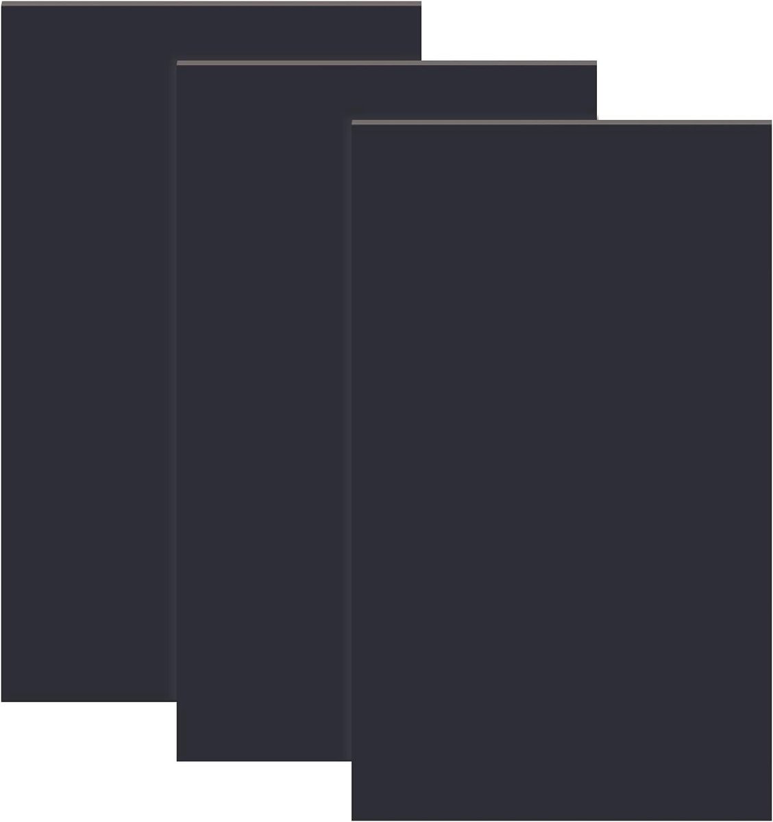 3 Stuks 15.5 x 25.5 cm Zwarte PVC Foam Plaat - 5 mm Dikke Uitgebreide PVC voor Signage, Tuinhekken en Creatieve Projecten