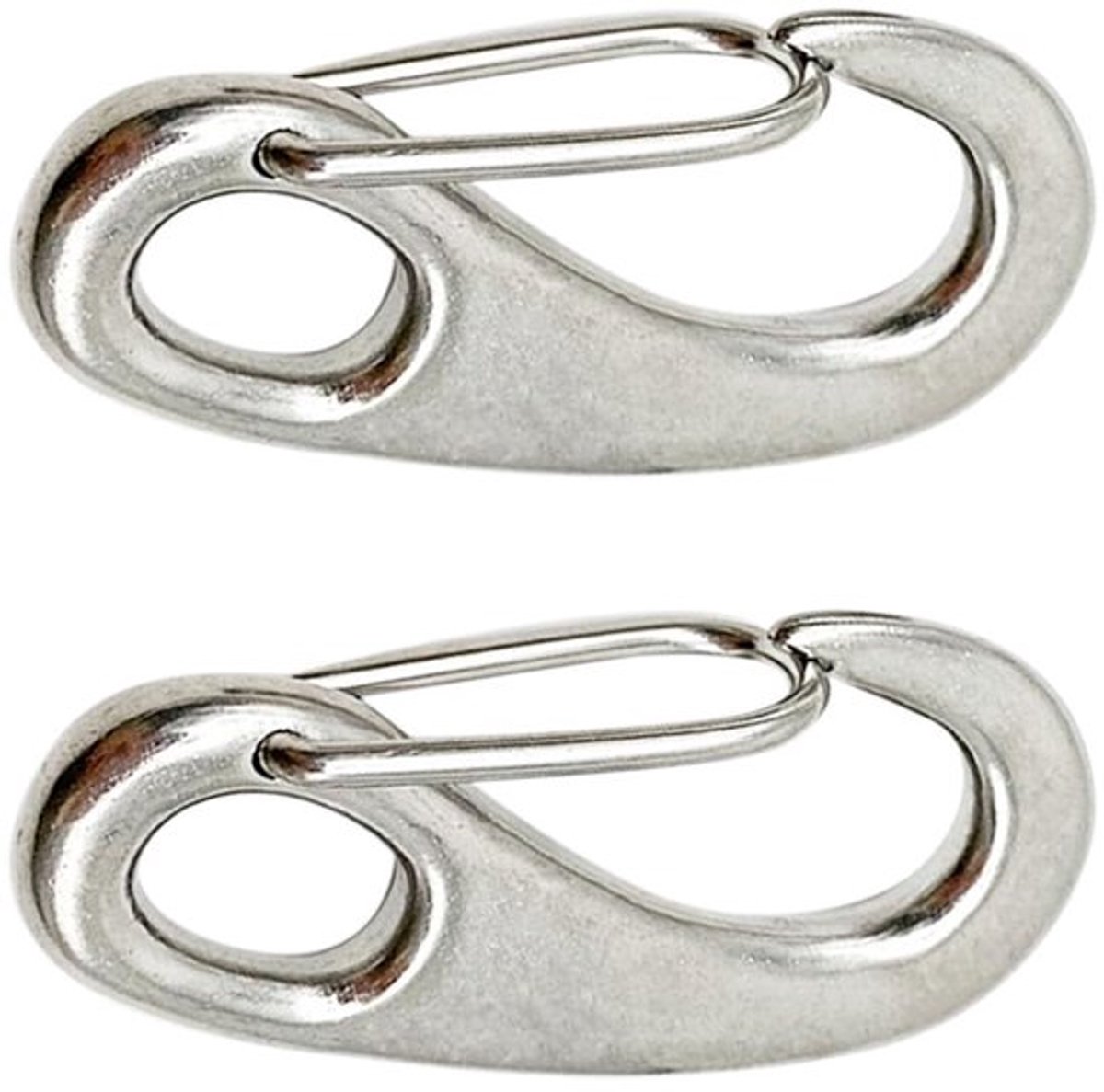 Dailygoody - Rvs Ei Vorm Snap Haak - Karabijnhaken Clip - Voor Outdoor Camping