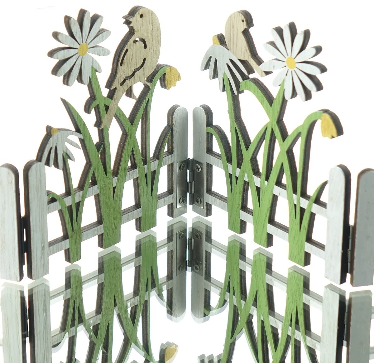 Riffelmacher tuinhek opvouwbaar met bloemen en vogels 39 x 11,8 cm