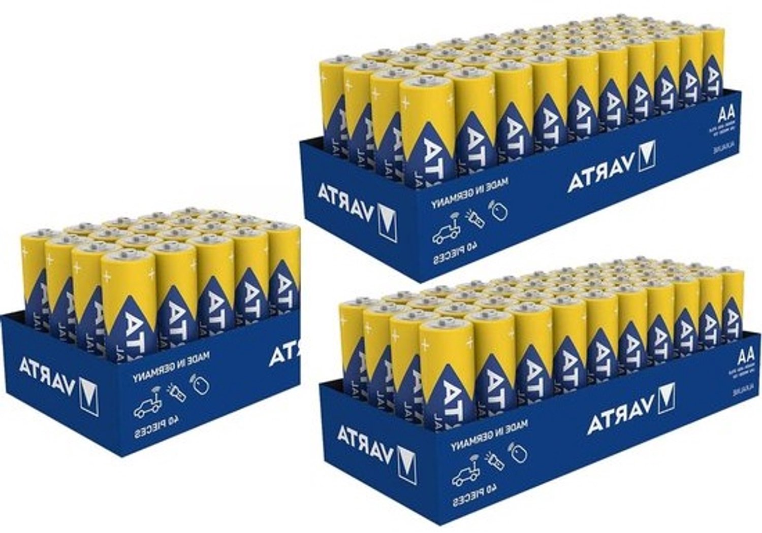 Alkaline Batterijen - AA Mignon-batterijen - Apparaten van stroom voorzien - Industriële kwaliteit - 100 stuks - Zilver