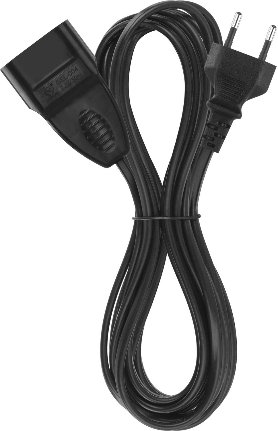 EMOS Tweedraads verlengsnoer 5 m / 1 stopcontact / zwart / PVC / 0,75 mm², PC01305